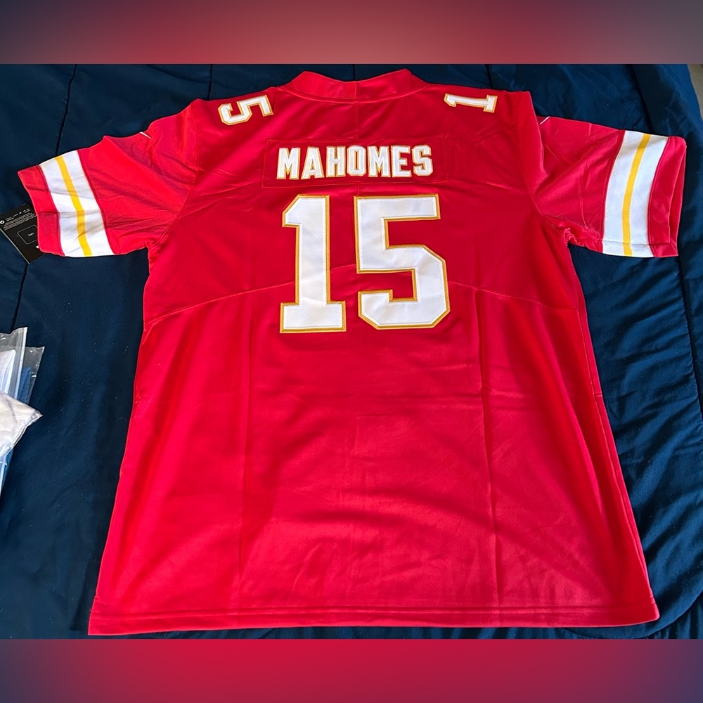 KC Chiefs Football Jersey with Number 15 - Picture 2 of 3